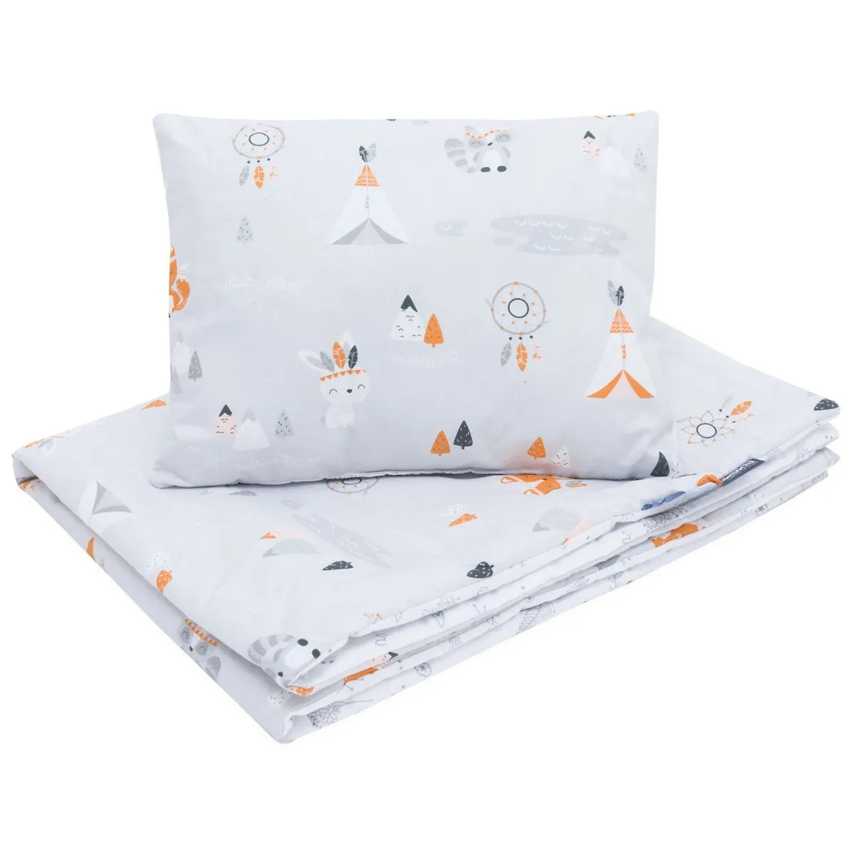 Cotton Toddler bedding 2 pc set with filling kid duvet 135×100 cm and pillow 60×40 cm apanatschi