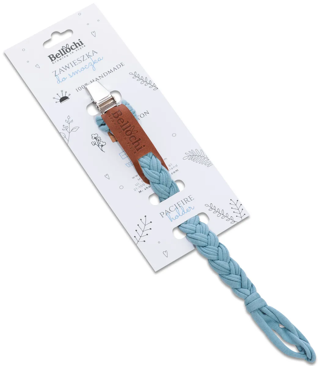 Pacifier holder cotton turquoise