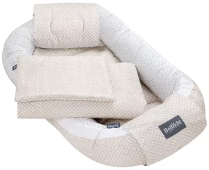 baby nest set 90x60 cm, baby shower set for newborn, cotton, lui dots