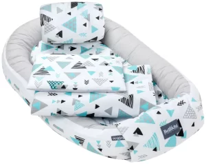 baby nest set 90x60 cm, baby shower set for newborn, cotton, tresor