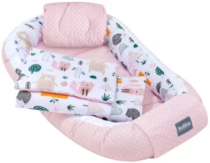 baby nest set 90x60 cm, baby shower set for newborn, cotton, 4rest