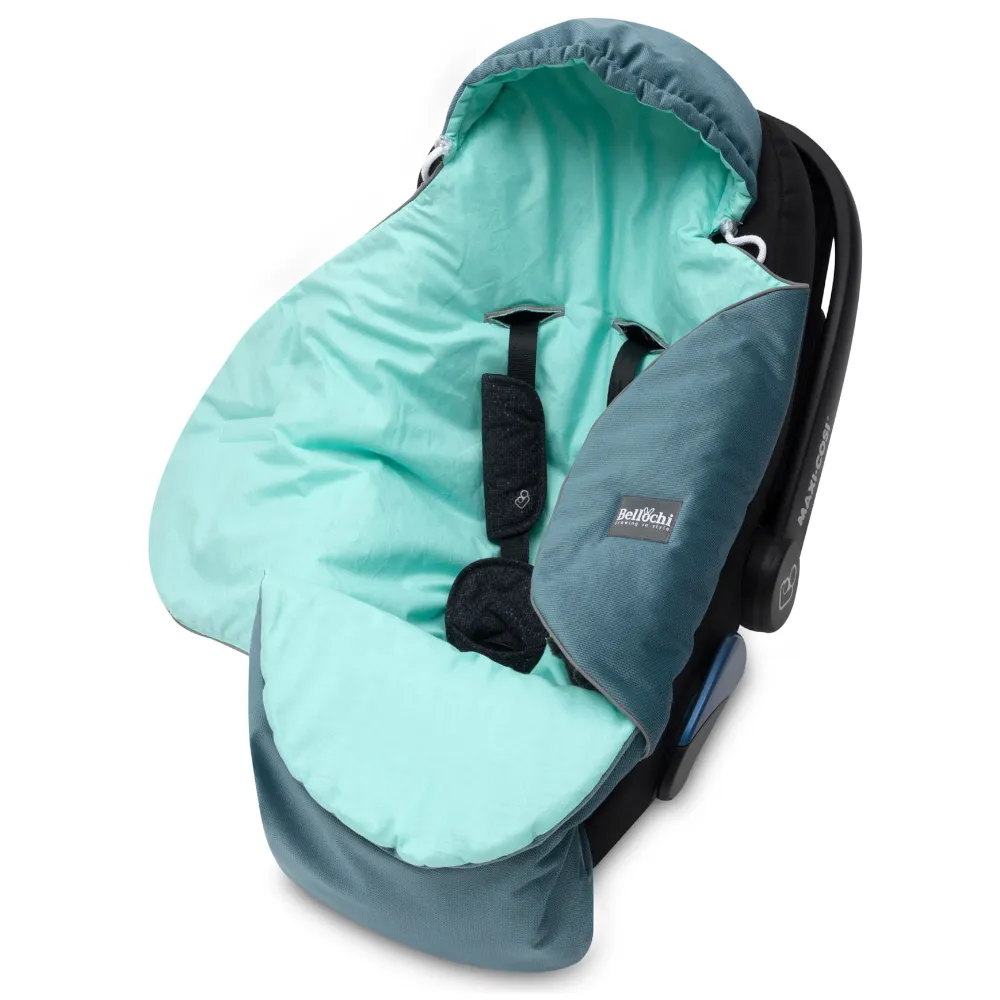 Baby Car Seat Blanket 90×90 cm mint sage