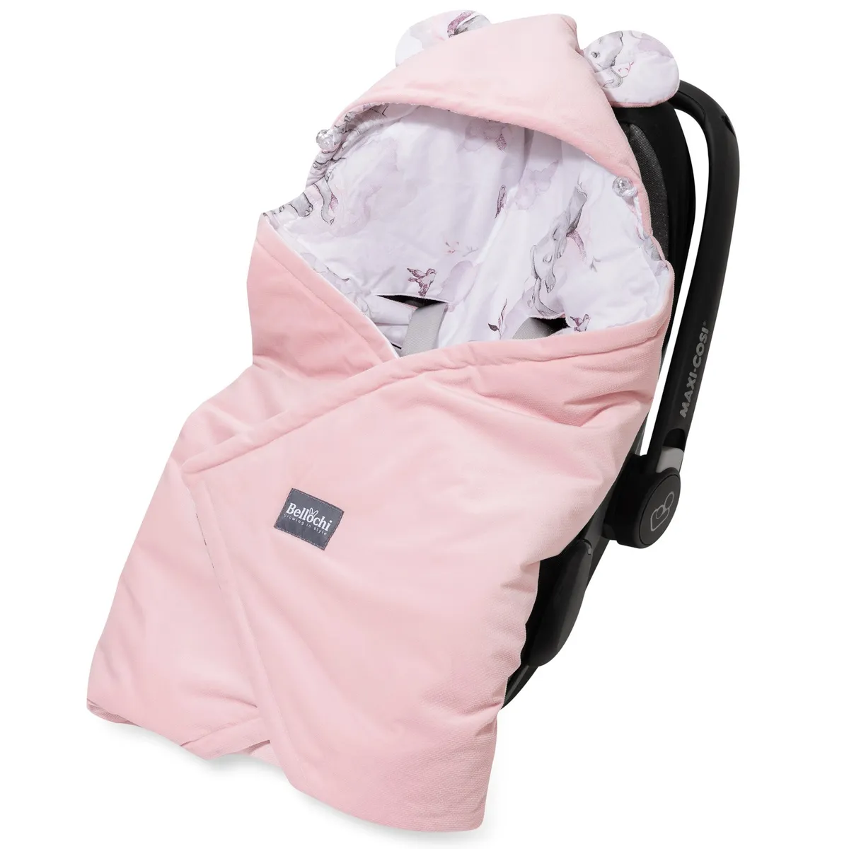 Universal set baby hooded car seat blanket 90×90 cm basic Habarigani