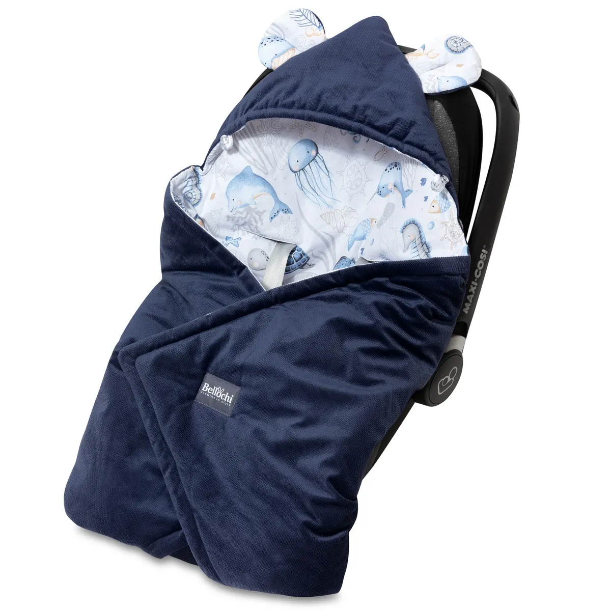 Universal set baby hooded car seat blanket 90×90 cm basic Verne