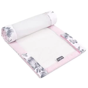 Breathable mesh cot bumper pink berry 180x30 cm