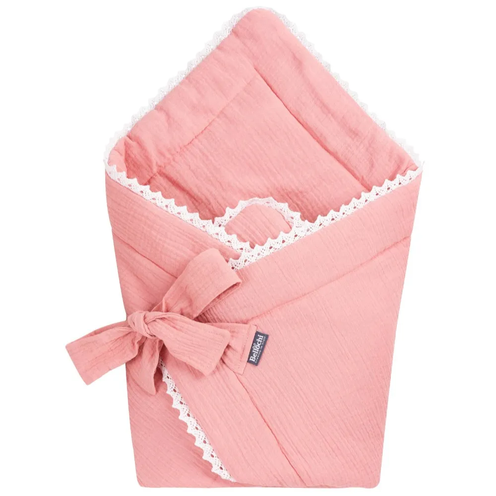 Swaddle blanket 75×75 cm Cuddly Muslin Pink