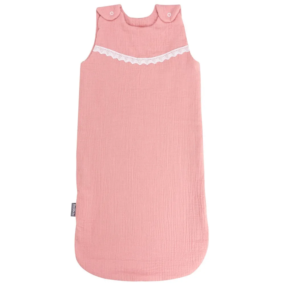 Baby sleeping bag TOG 2.5 Cuddly Muslin Pink (adjustable 0-6/6-12 m)