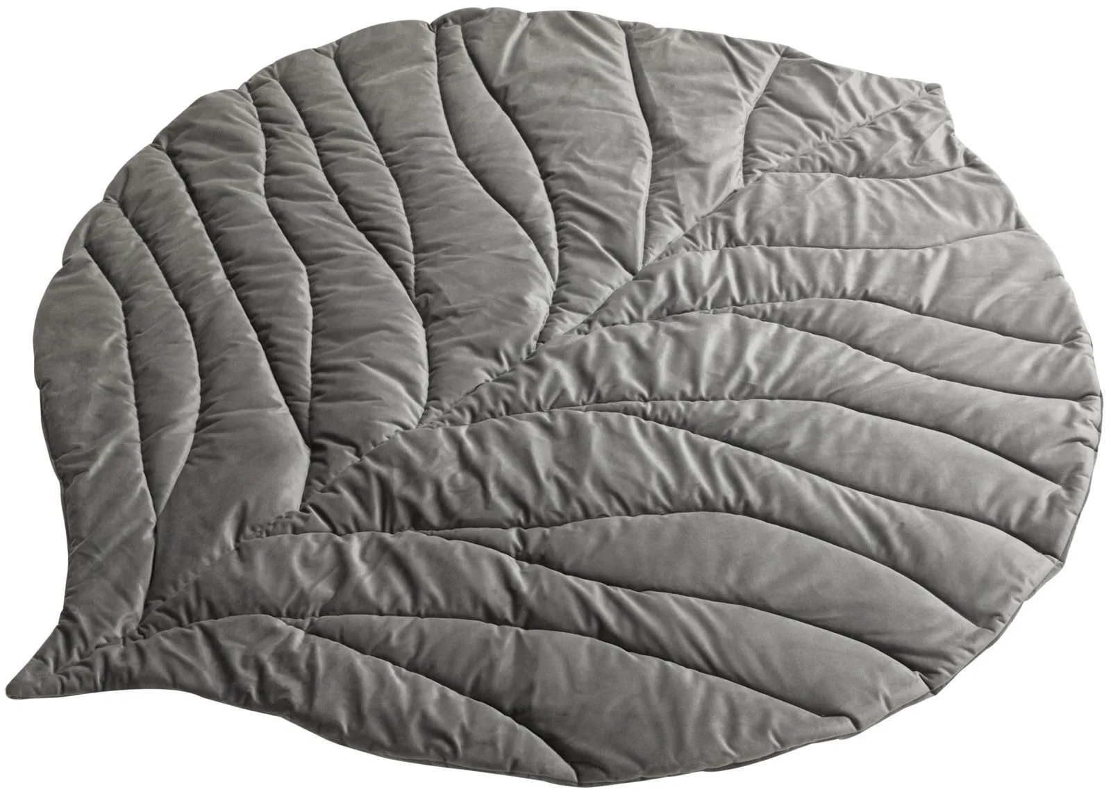 Playmat big 138×120 cm gray leaf