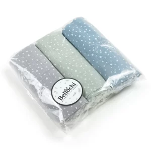 Set of 3 muslin square funny dots 60x80 cm
