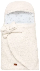 Baby swaddle blanket 80×40 cm teddy white