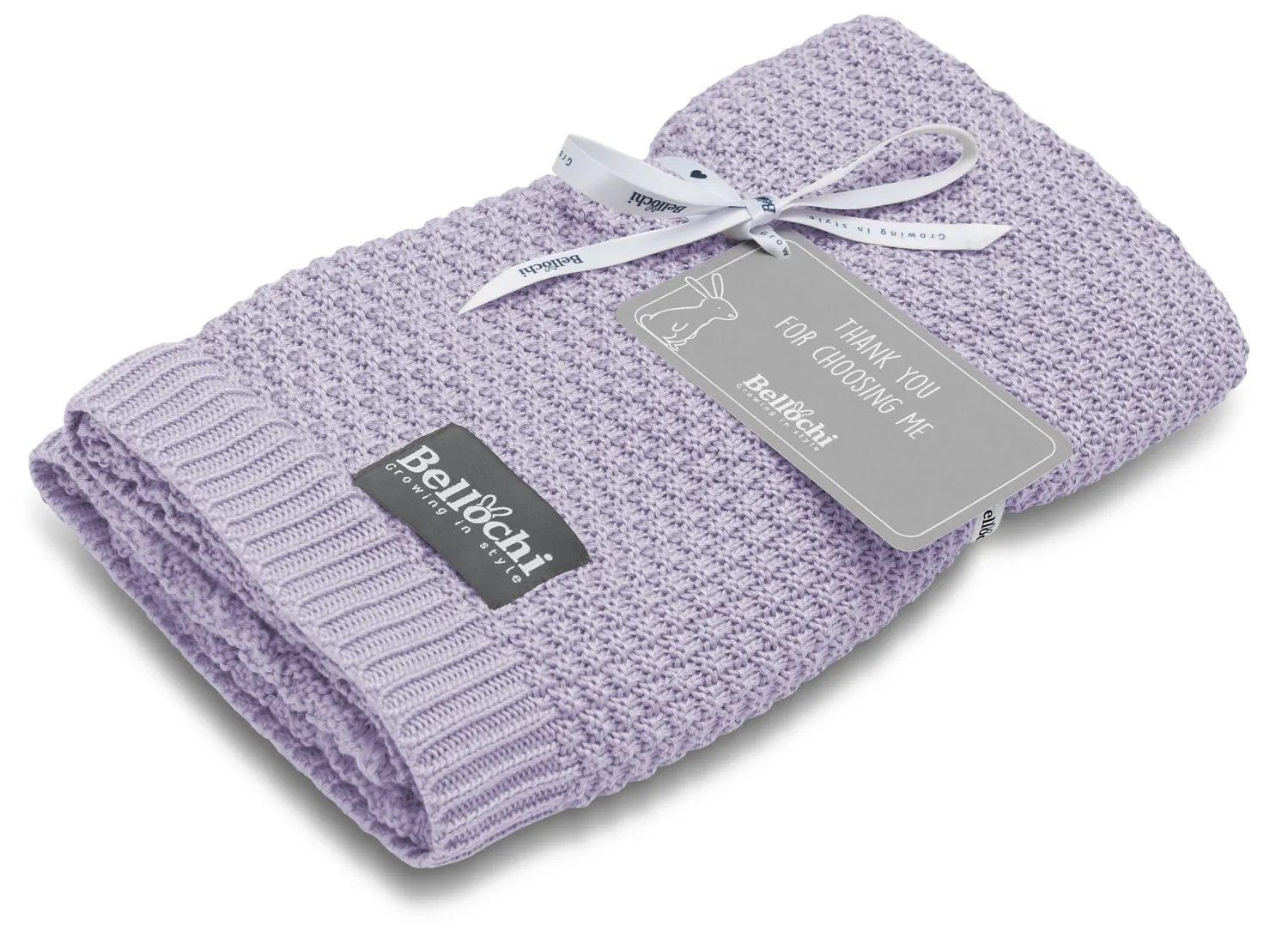 Bellochi bamboo blanket 100×80 cm lavendlove – purple 100% bamboo yarn