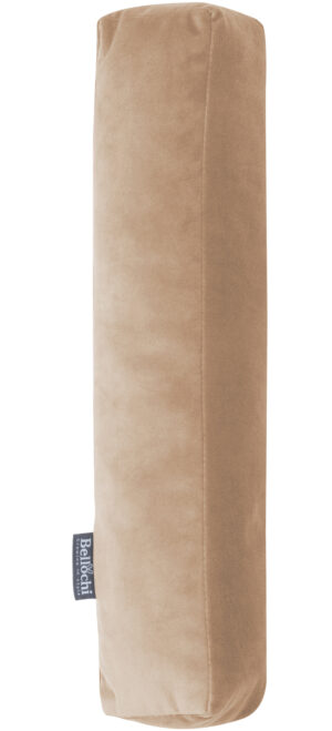Decorative velvet letter pillow I shaped beige