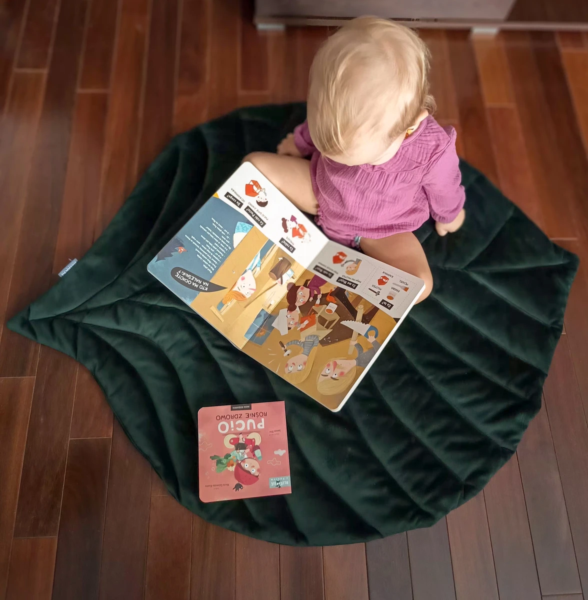  Playmat  small 95×78 cm deep green leaf Bellochi 2