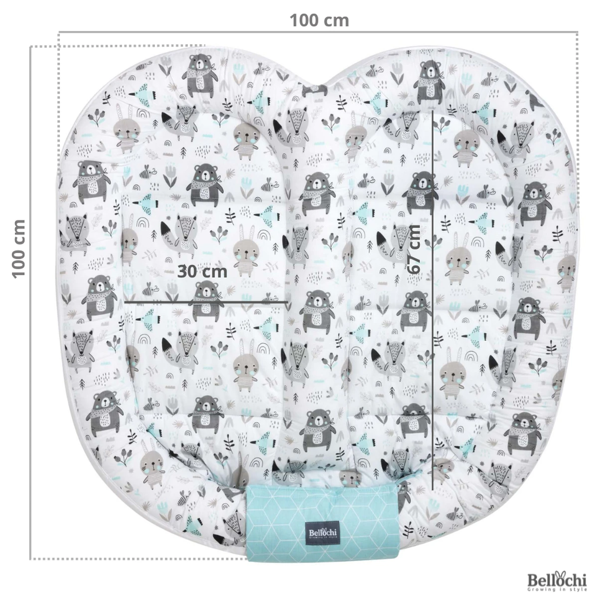  Twin baby nest animaland 100×100 cm Bellochi 1