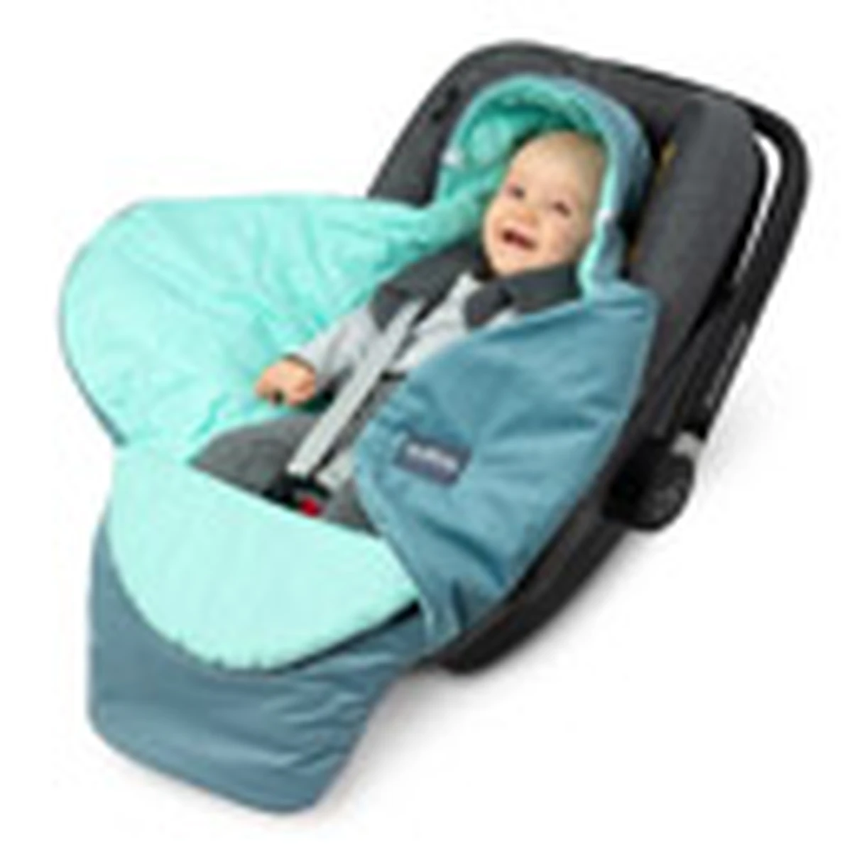  Baby Car Seat Blanket 90×90 cm mint sage Bellochi 1