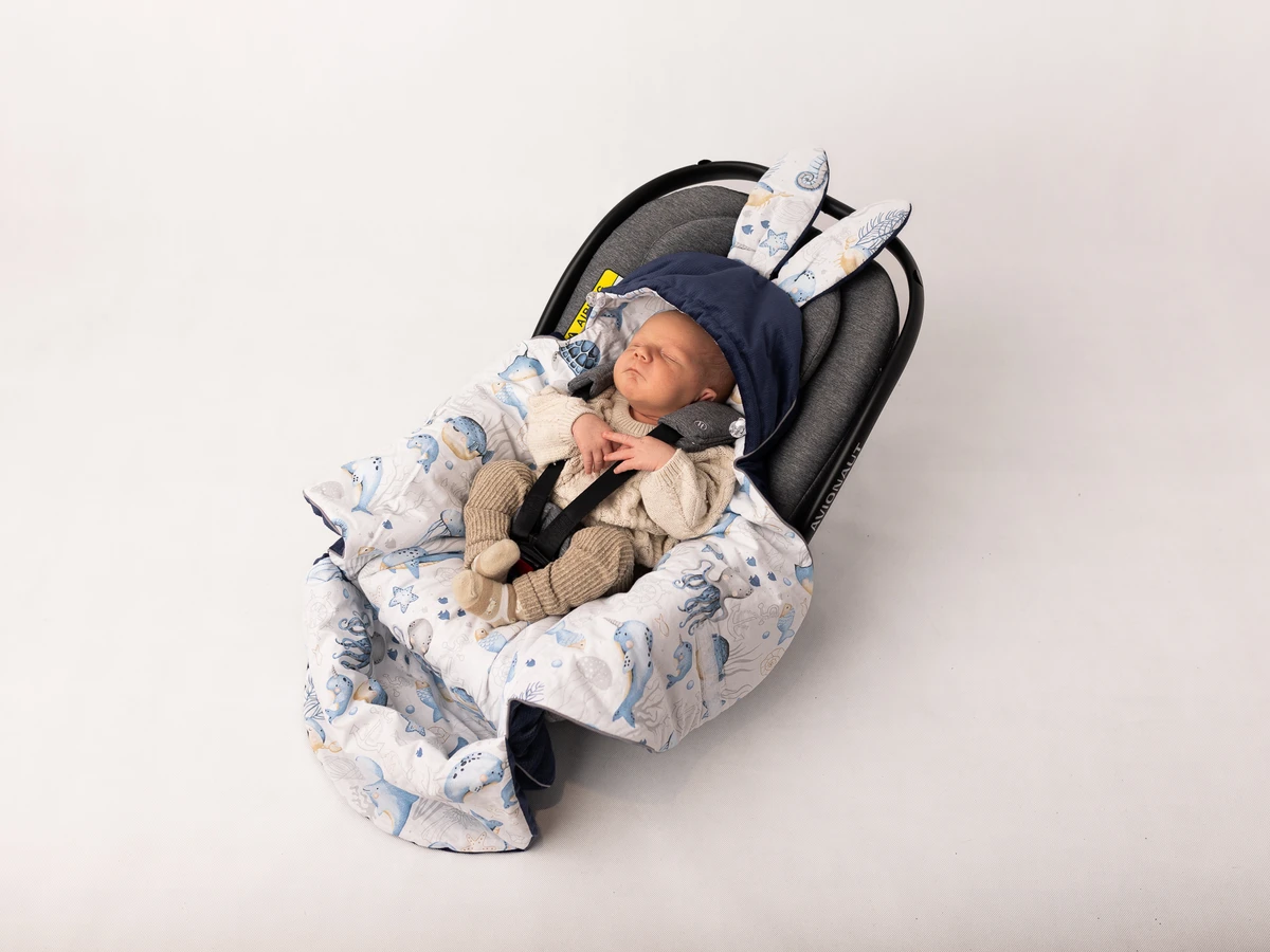  Baby car seat blanket 90×90 cm Verne Bellochi 1