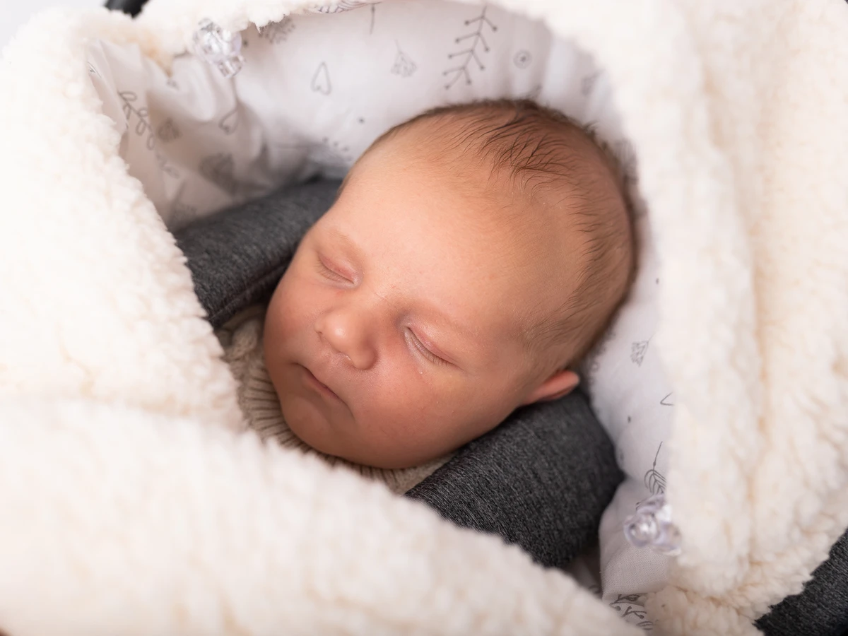  Baby car seat blanket 90×90 cm white Teddy bear Bellochi 7